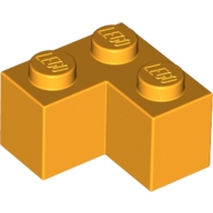 Lego kostka (kostička) 2x2 roh, světle oranžová (6034175)